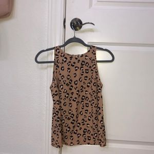 Cheetah print tank top